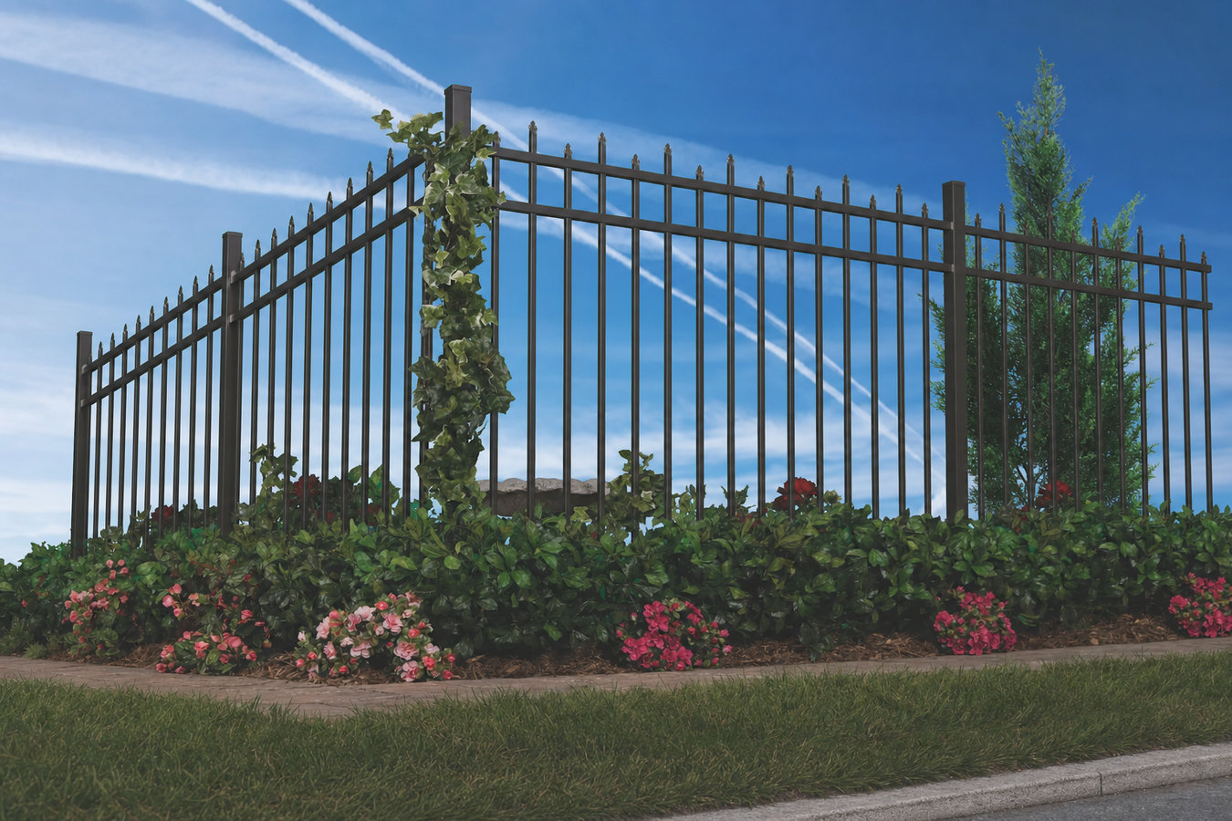 Aluminum fence installation