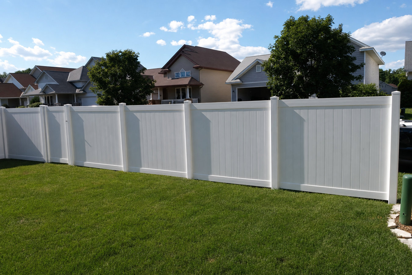 Vinyl fence installation